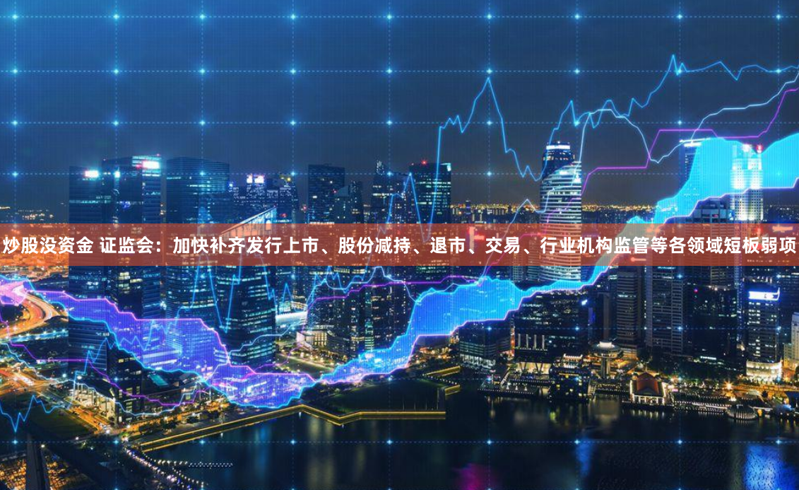 炒股没资金 证监会：加快补齐发行上市、股份减持、退市、交易、行业机构监管等各领域短板弱项
